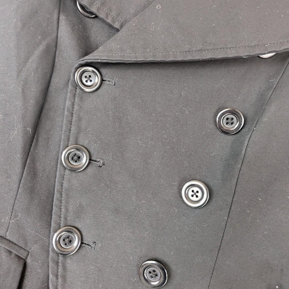 Black Gothic Trench Coat with Lace-Up Boots - Picture 7 of 7